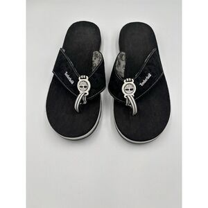 Black Timberland Flip Flop Sandals Size  7